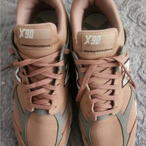 New Balance X-90 Sneakers in Pink and Gray